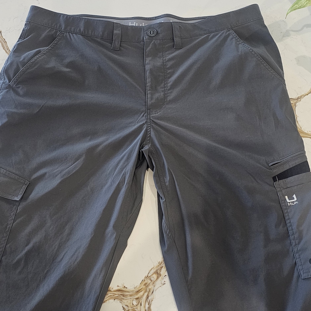 Huk Gray Cargo Pants with Performance Fabric